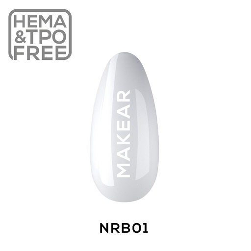 [5907508489236] Nude Rubber Base - White  - 8 ml.